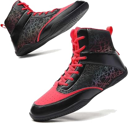 Boxing Shoes for Men Women Wrestling Shoe Lightweight Breathable High Top Fitness Weightlifting Powerlifting Shoes