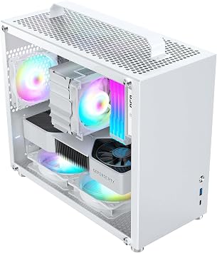 PC Case, Middle Tower, PC Case, Transparent Tempered Glass Model, Micro-atx, Silver, MINI Type