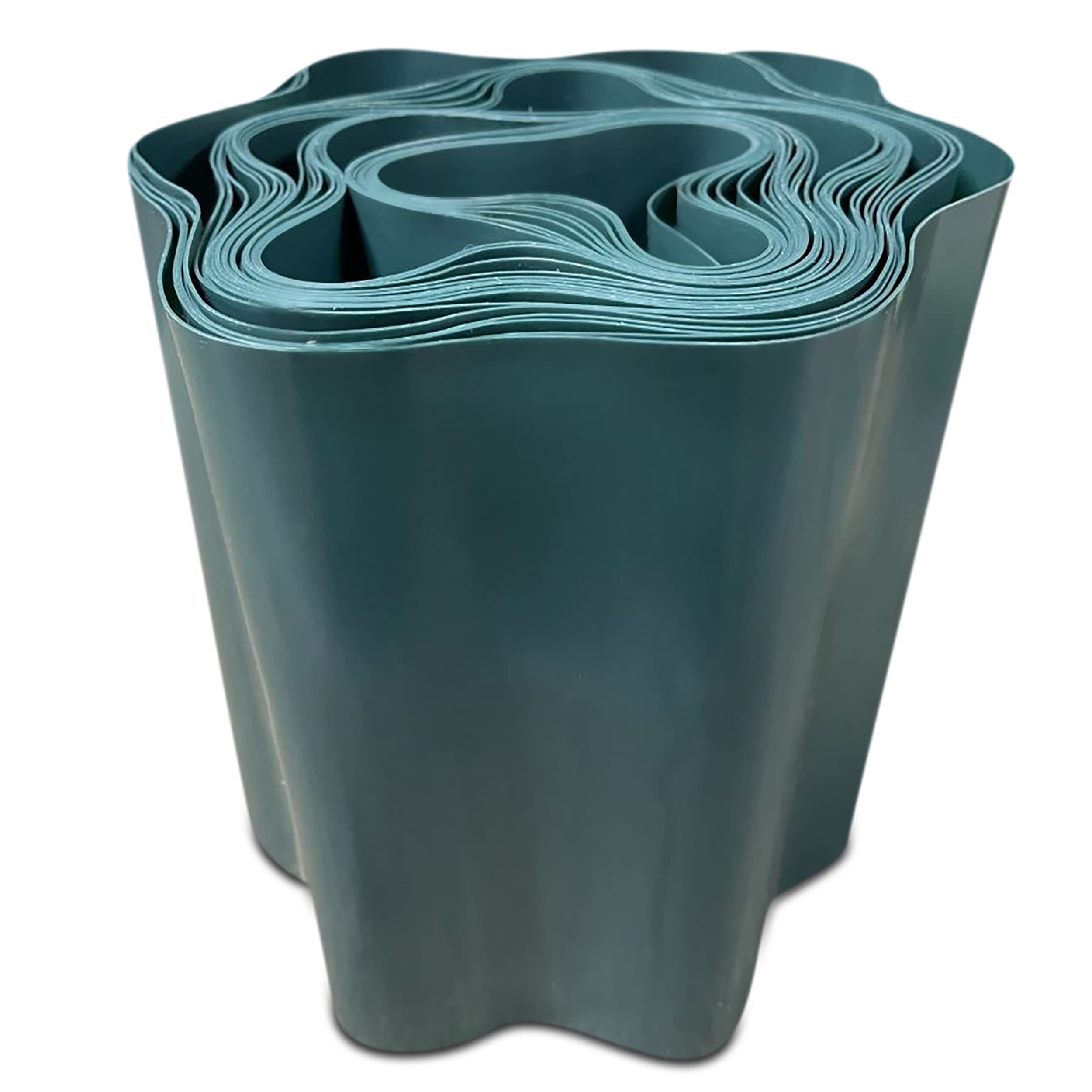hance Your Garden Design with 9 Metres, Green Flexible Plastic Lawn Edging - Durable, Weatherproof, and Frost-Resistant! 15cm Height. Set by MYPURECORE