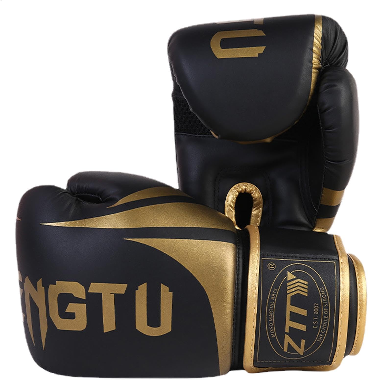 Guanti da boxe da uomo – Guanti da allenamento da kickboxing con protezioni per polsi | Guanti da boxe e borsa da battito per combattimento, kickboxing, muay thailandese e MMA