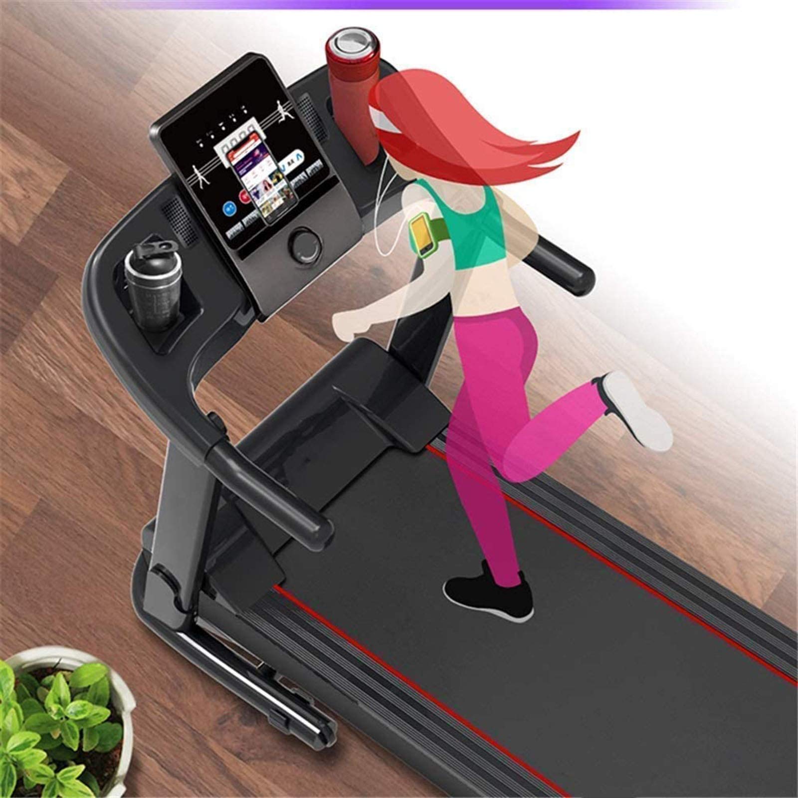 Amazon | トレッドミル 折りたたみ式電動ランニングマシン 家庭用ト