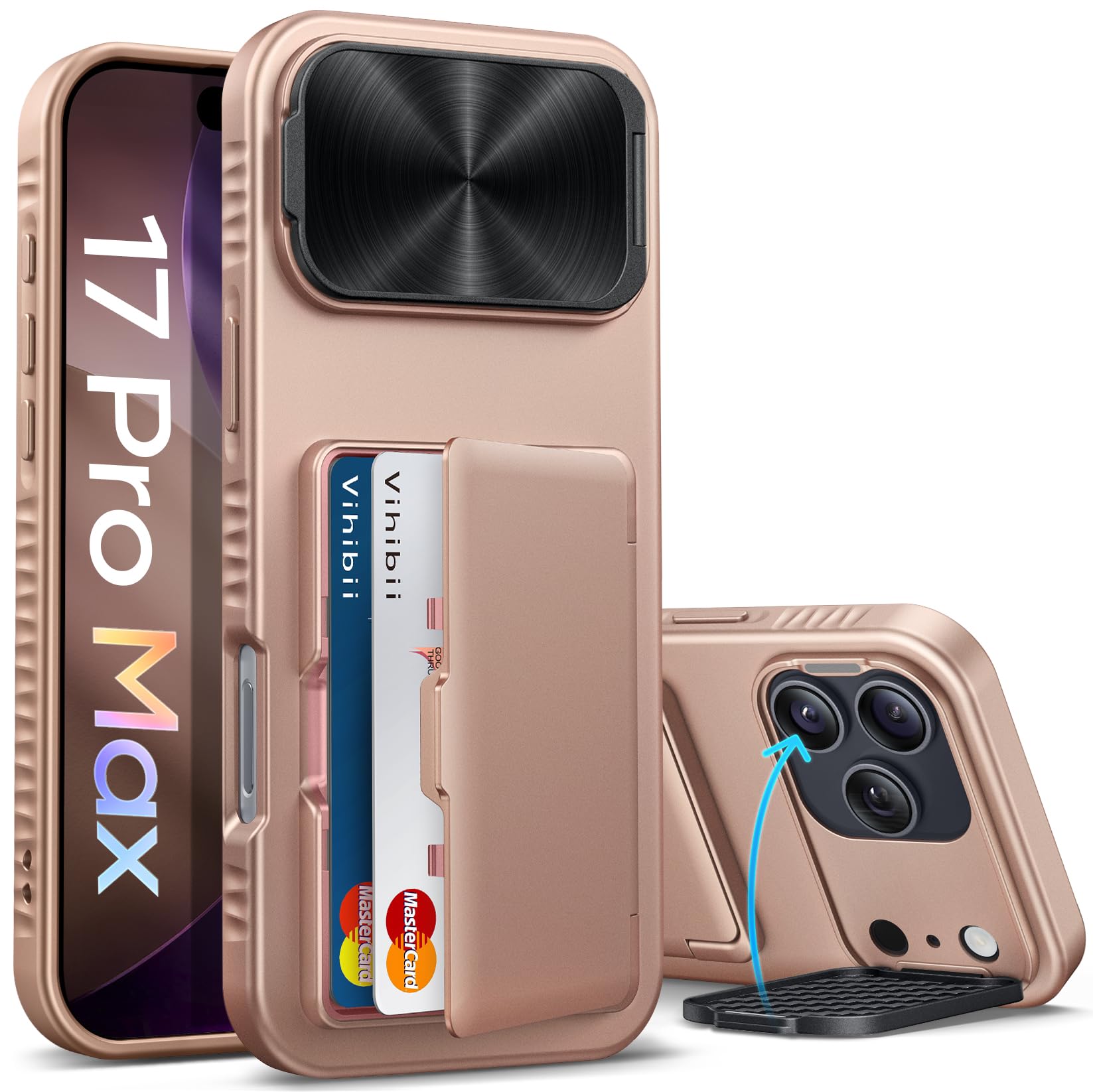 Amazon.co.jp: Vihibii iPhone 17 Pro Max ケース カード収納 スタンド