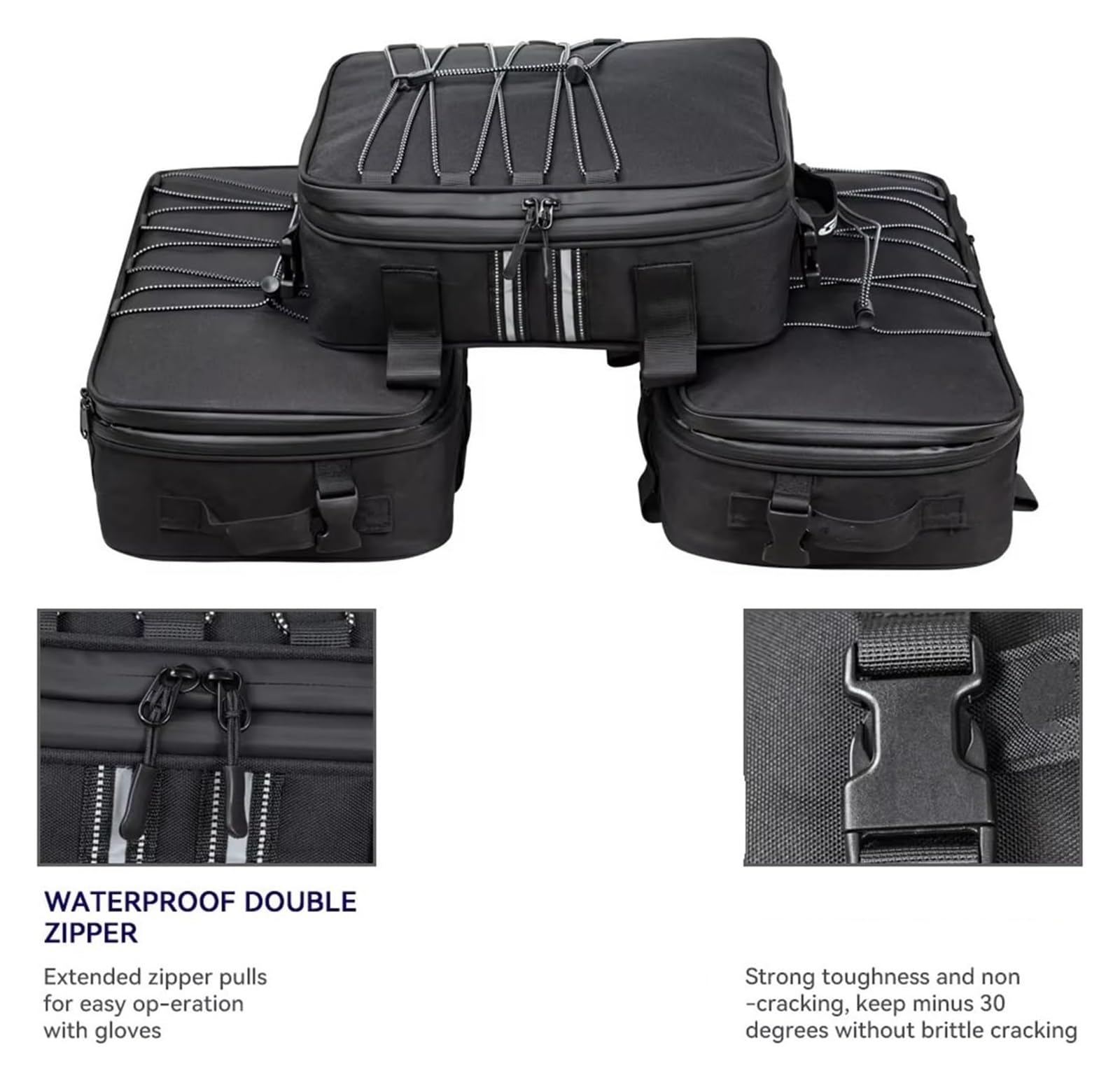 Moto Paraurti Borsa per GS 1200 per LC per Adventure 2013-2017 per R1250GS per R1200GS Moto Bagaglio Aggiuntivo Borse Laterali(3 Bags - a Set)
