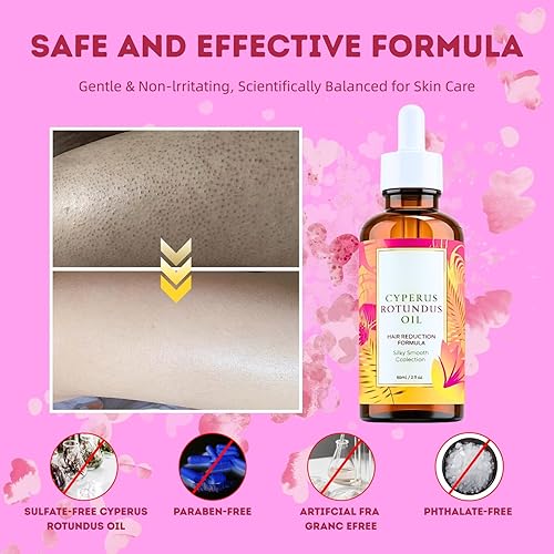 Miniatura 5 de Natural Cyperus Rotundus Oil for Hair Removal, Cyperus Rotundus Oil 60ml, Reduces Unwanted Hair Growth, Moisturizing & Soothing CyperusOil for