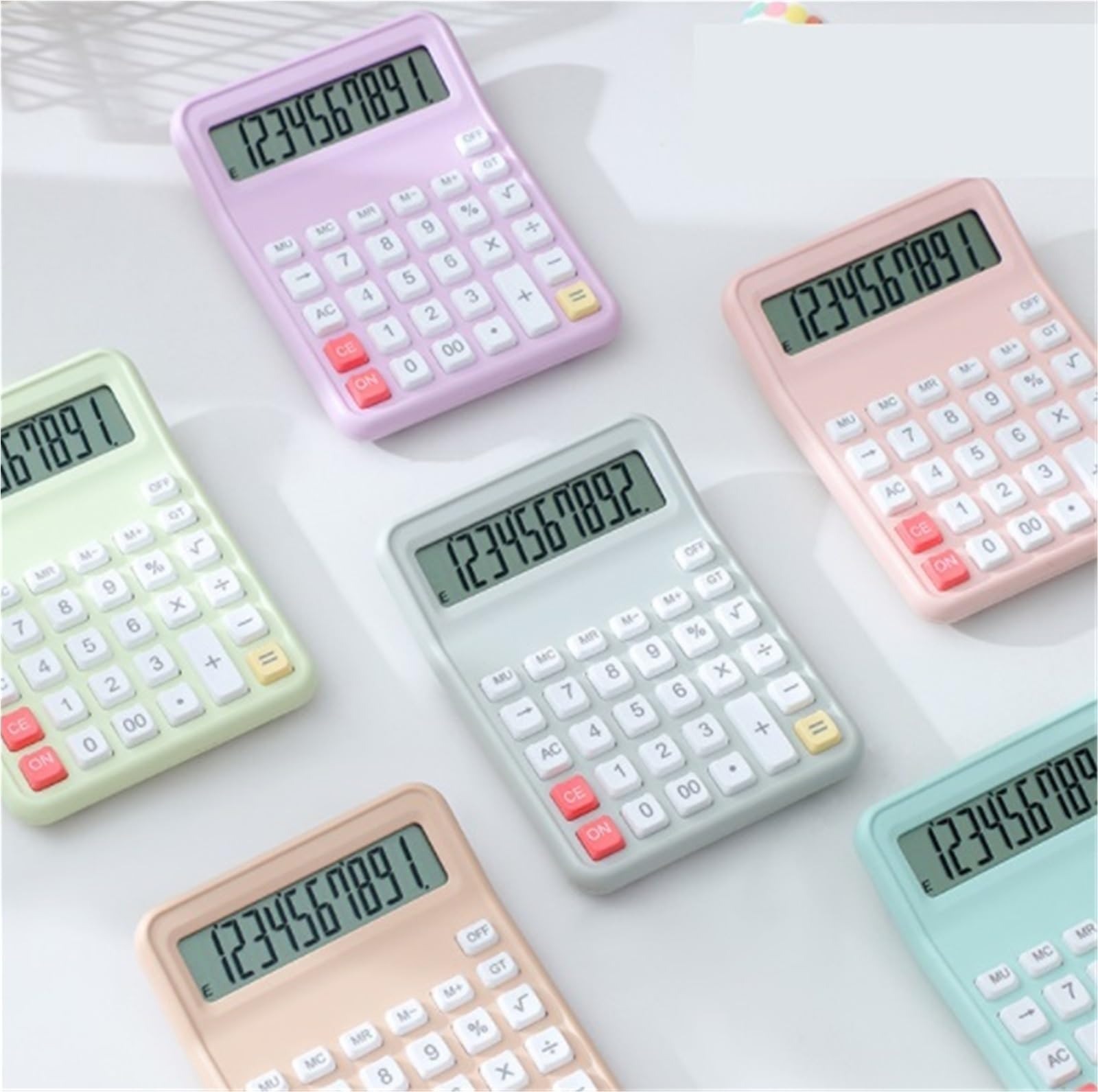 Calcolatrice per Ufficio Calcolatrice da Tavolo con Display A 10 Cifre, Adatta for Esami, Studenti O Ufficio Finanza Scuola(Pink)