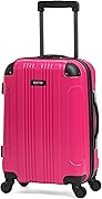 Kenneth Cole REACTION Out of Bounds Lightweight Hardshell 4-Wheel Spinner Luggage, Magenta, 20-Inch Carry On