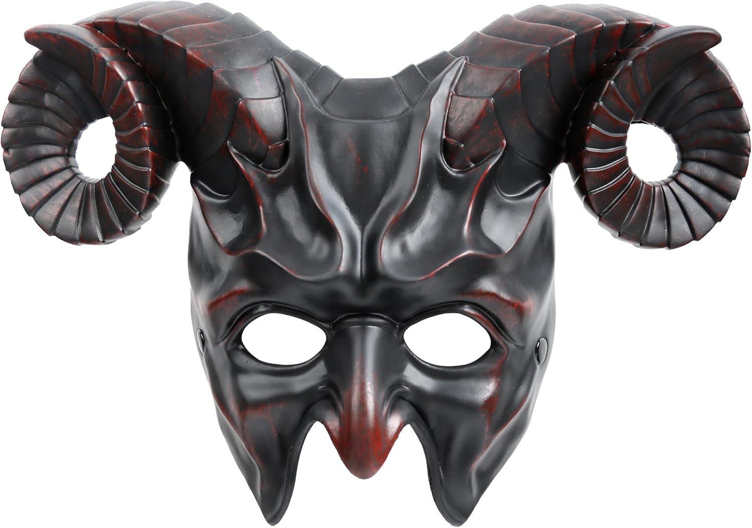 MCJC Devil Goat Horned Mask, Halloween Cosplay Props, Adult Half Face Masquerade Mask, 4 Colors