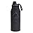 adidas 1 Liter (32 oz) Metal Water Bottle, Hot/Cold Double-Walled Insulated 18/8 Stainless Steel, Twill Black/Black/Grey Five, 32 Ounces