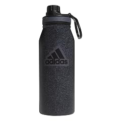 adidas 1 Liter 32 oz Metal Water Bottle Hot Cold Double-Walled Insulated 18 8 Stainless Steel Twill Black