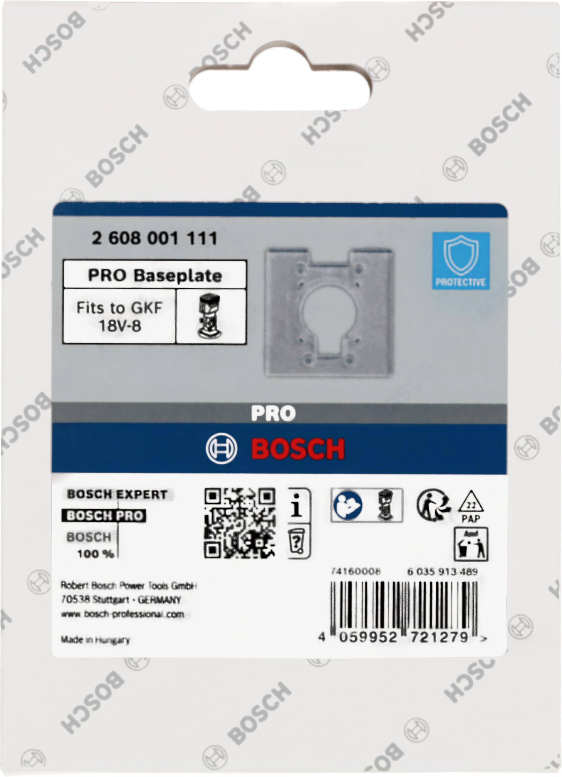 Bosch 1 plaque de base PRO pour routeur (largeur 96 mm, accessoire professionnel sans fil)