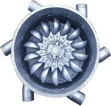 3000W Water Turbine Generator, 220V Micro Hydro Generator, Water Flow Generator, 6 Tube Hydroelectric Power Generation Equipment for Outdoor Camping Creek River