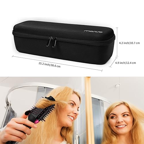 Miniatura 3 de MOSISO Bolsa de almacenamiento rígida de viaje compatible con Revlon cepillo secador de pelo, voluminizador y estilizador, organizador de joyas de