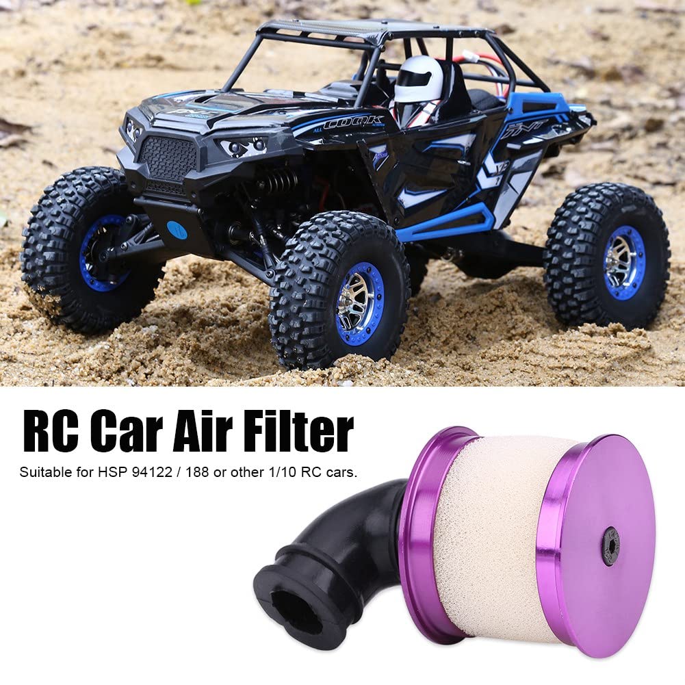 Filtro Aria Alluminio Per Auto RC 1/10 - Upgrade HSP 94102 94106 94108 Blu