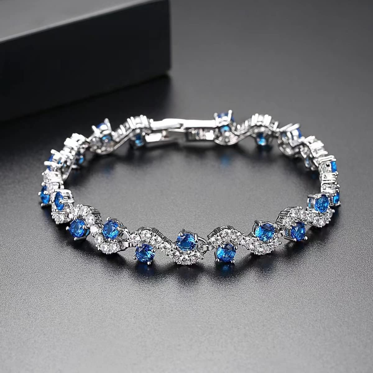 EKIDAZ Exquisite Crystal Diamond Bracelet, 925 Shining