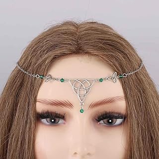 SHAMZBEST Bomine Boho Head Chain Crystal Hair Chain Forehead Festival Wedding Irish Headpieces Hair