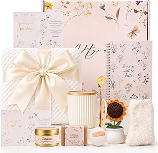 Get Well Gifts for Women, Self Care Spa Kit, Sympathy Care Package, Gift Baskets for Women, Thinking of You Gift for Mom, Sister, Friend