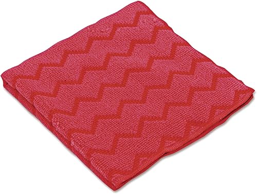 Rubbermaid Paños de limpieza de microfibra Hygen en rojo