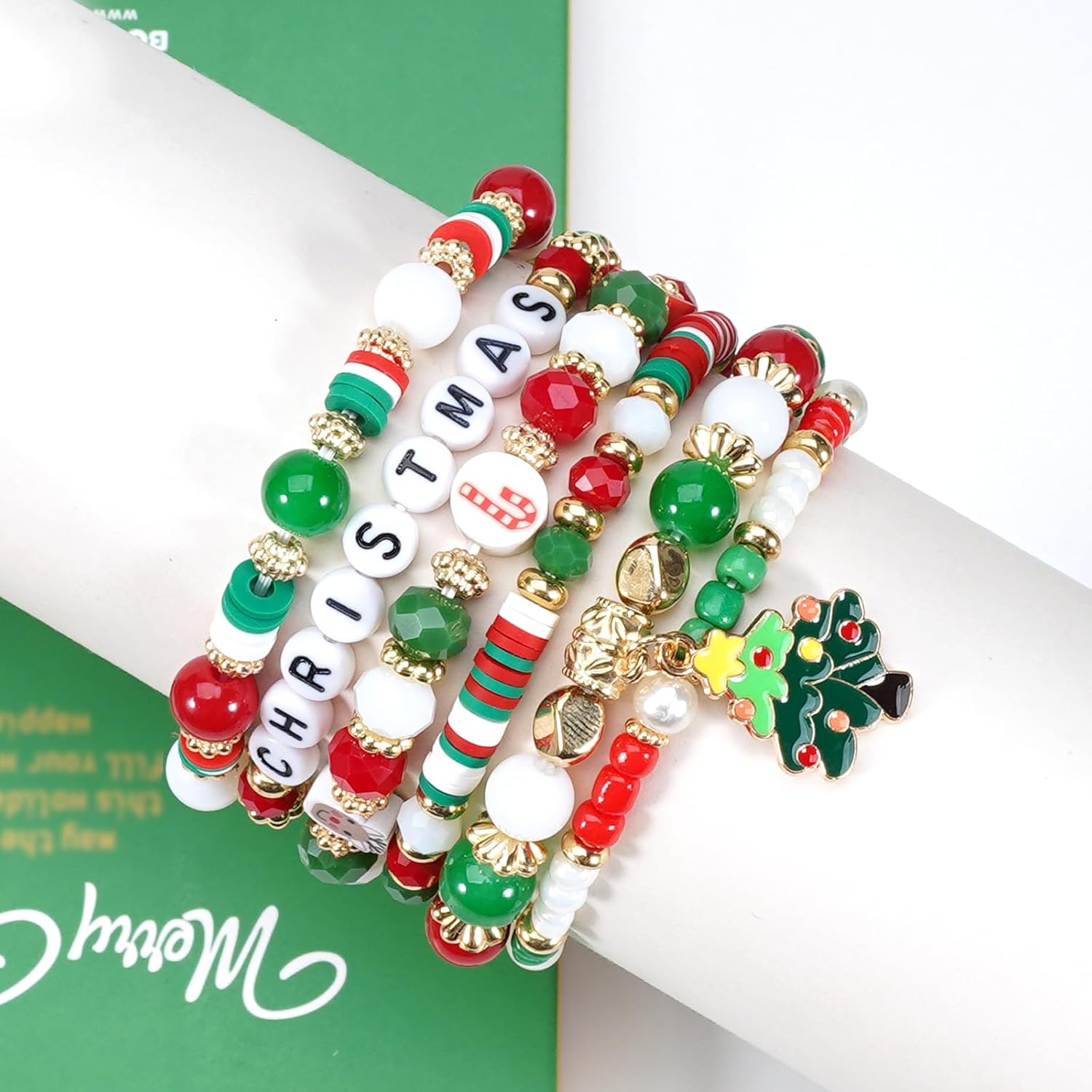 Ardorchid Halloween Bracelets for Women Pumpkin Ghost Steleton Bat Skull Beaded Stackable Stretchy Bracelet Rugby Thanksgiving Christmas Heishi Bracelets - Image 8