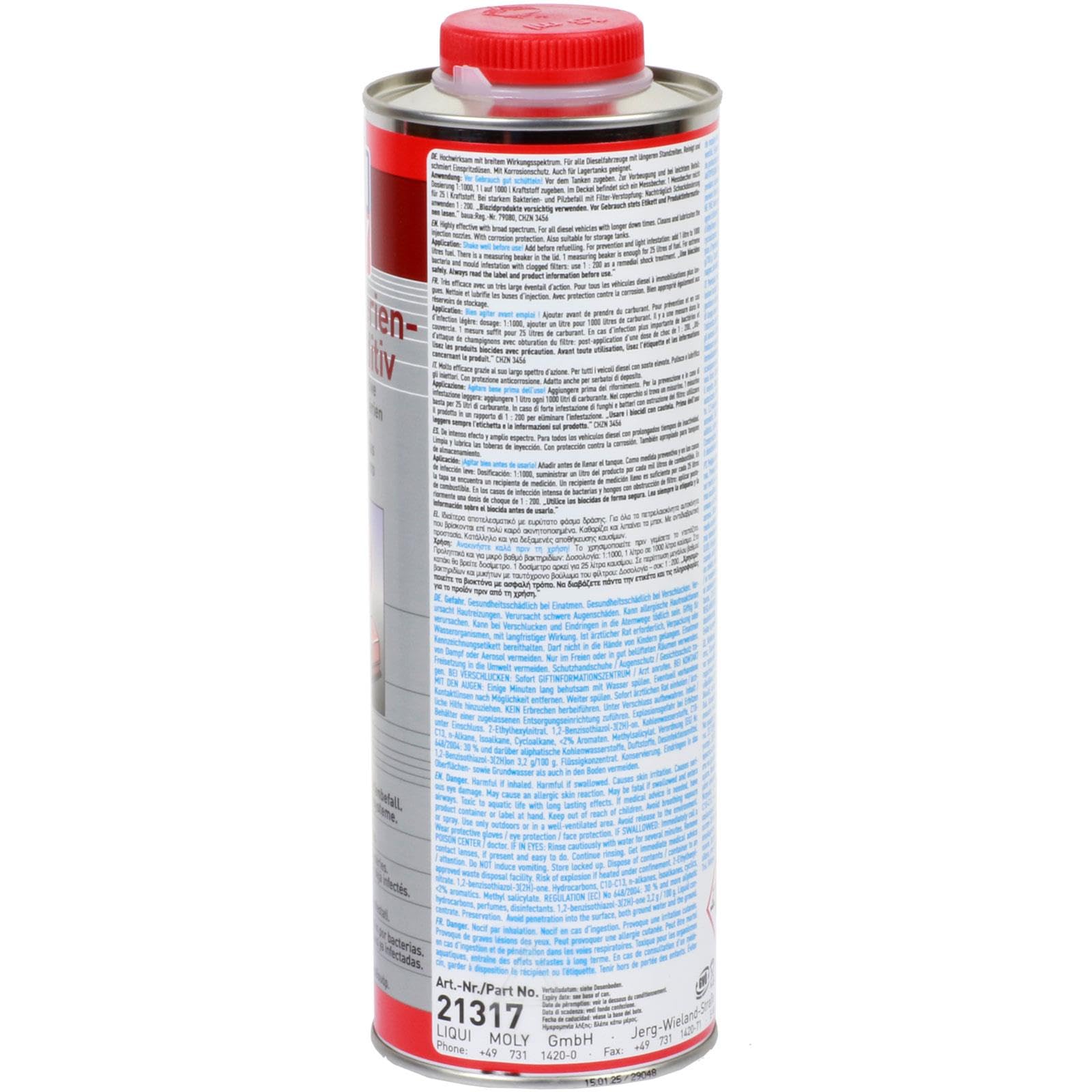 Liqui Moly 3x 5150 Kraftstoffadditiv (3 L) | 3X 5150,21317 Liqui Moly Anti-Bakterien-D-Additiv, Diesel-System-Reiniger