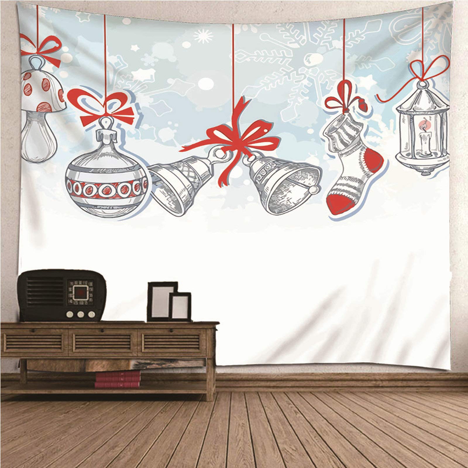 Tapiz de navidad KnSam de poliéster para decorar tu salón o usar como mantel