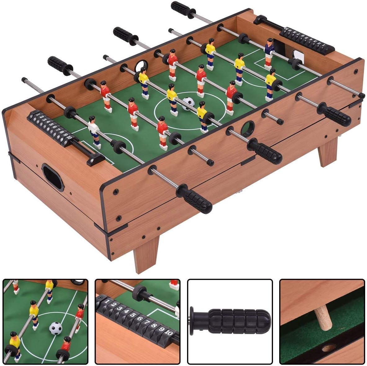 ReunionG 4 in 1 Multi Game Table Including Hockey Foosball Table Tennis Billiard Combination