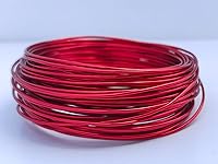 Vista 12 de Alambre de aluminio anodizado calibre 15 de 49 pies para hacer joyas y manualidades (0.059 in, negro, 41510)