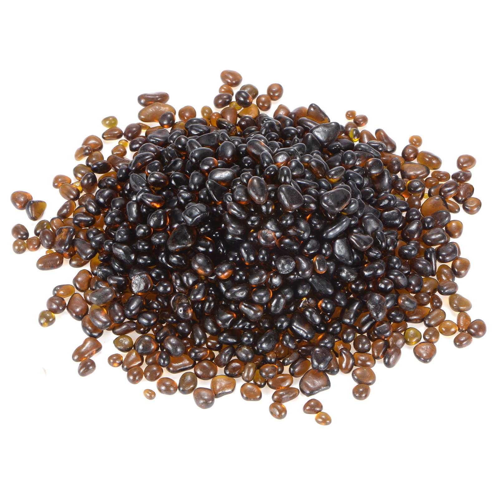 M METERXITY High Luster Round Fire Glass Beads, Glass Gems, Glass Pebbles