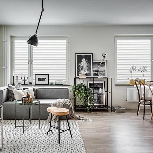 Miniatura 4 de Donox Película de privacidad para ventana, película de vidrio esmerilado para baño, adhesivo estático no adhesivo extraíble para oficina en casa,