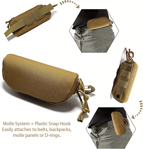 Miniatura 4 de Tactical Molle Glasses Case Tactical Eyeglasses Case Shockproof Sunglasses Carrying Protective Box with Clip