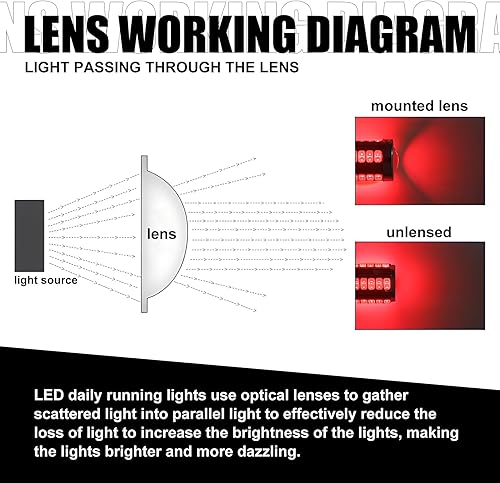 Miniatura 6 de ZBGUN 1156 bombillas LED, superbrillantes DC12V 2.76 W de baja potencia, luces LED rojas de marcha atrás de 6500 K para automóviles, camiones y