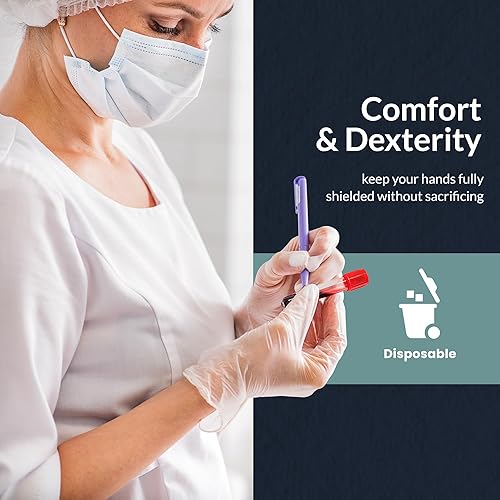 Miniatura 6 de Medpride - Guantes de vinilo para examen médico  Sin látex ni talco  Desechables ultrarresistentes transparentes  Uso en manejo de alimentos