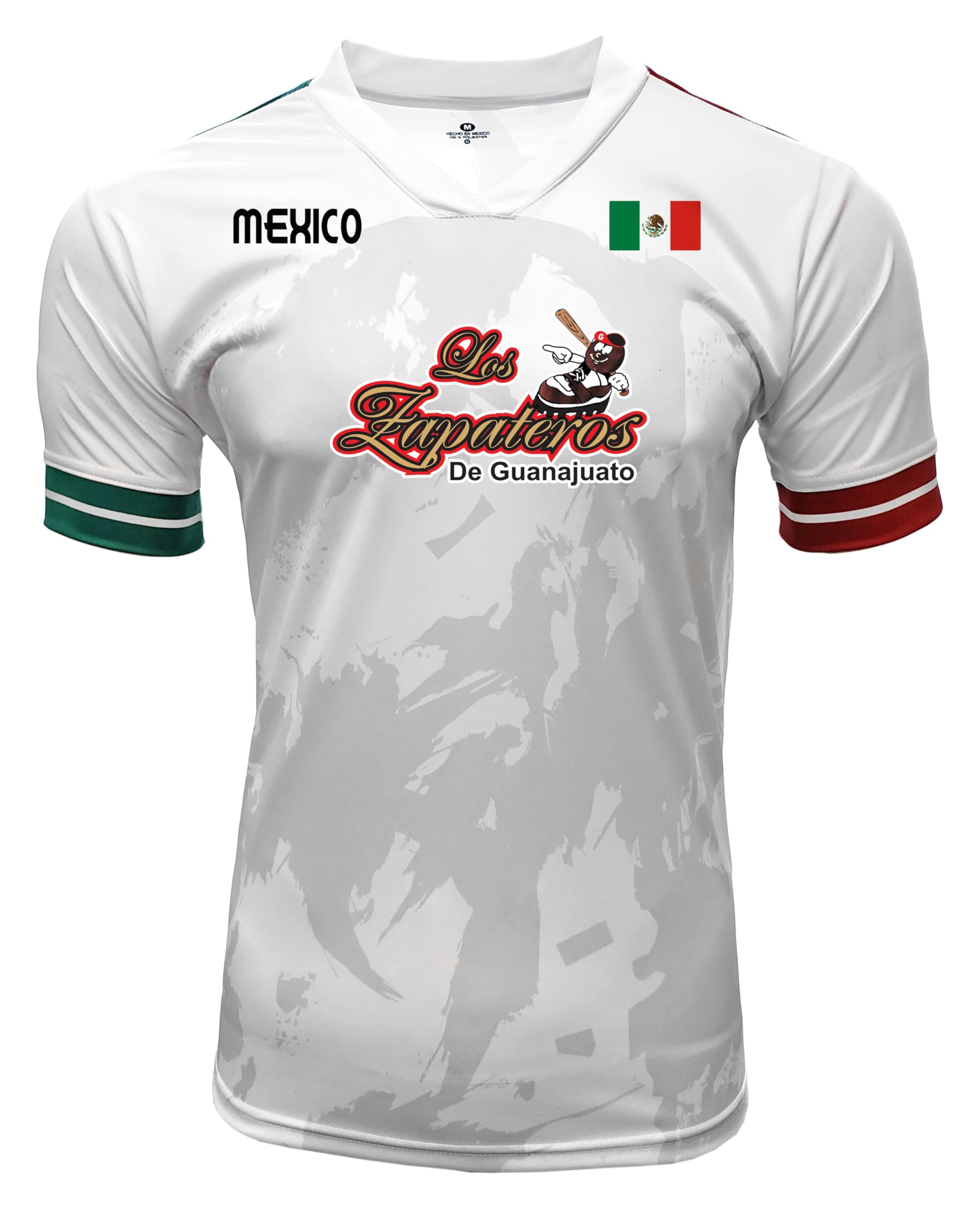 Jersey Mexico Zapateros de Guanajuato 100% Polyester White/Grey_Made in Mexico (XX-Large)