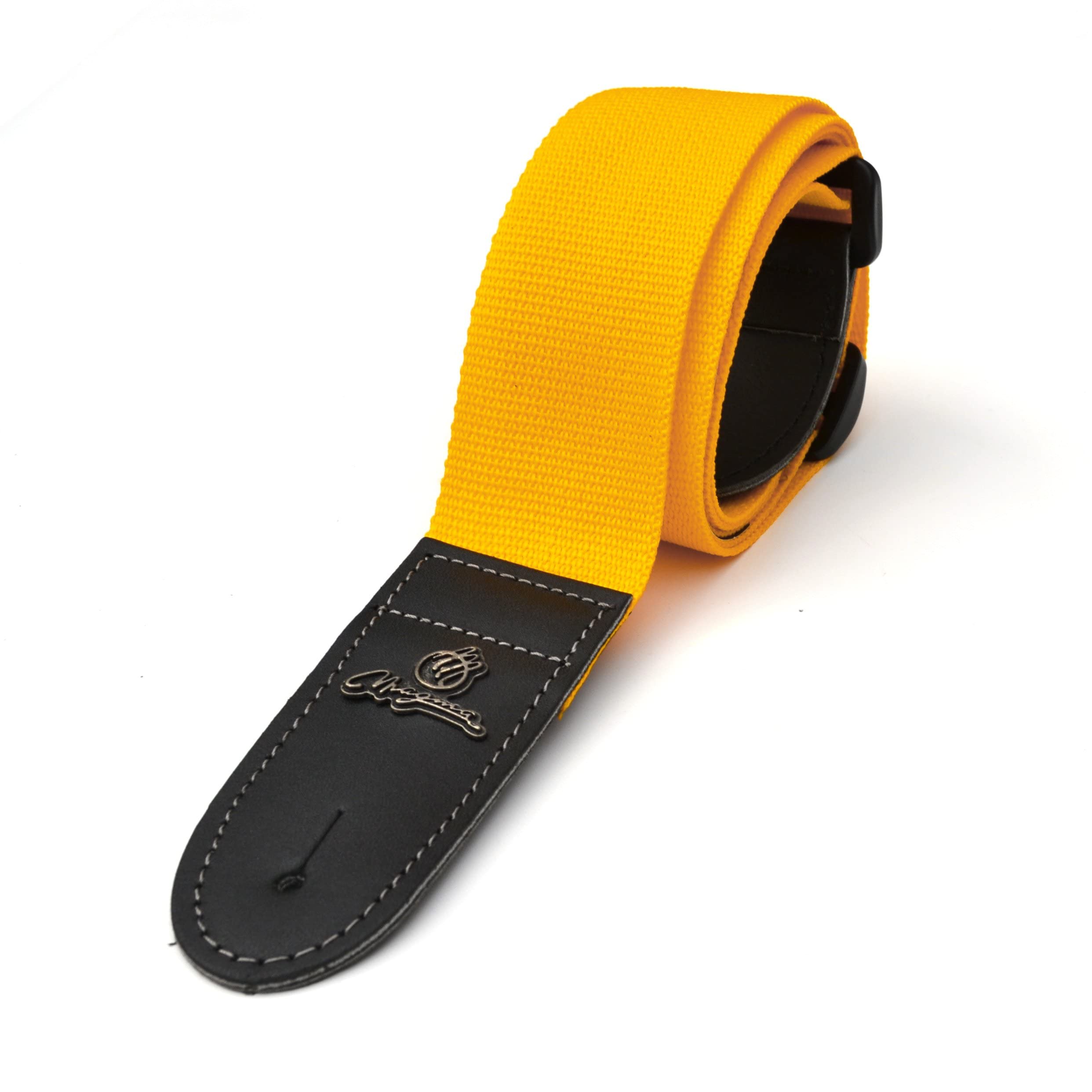 MAGMA Leathers Gitarrengurt aus weichem Polypropylen mit Lederenden, 5,1 cm