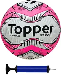 Bola Futsal Topper Slick Rosa + Bomba de Ar