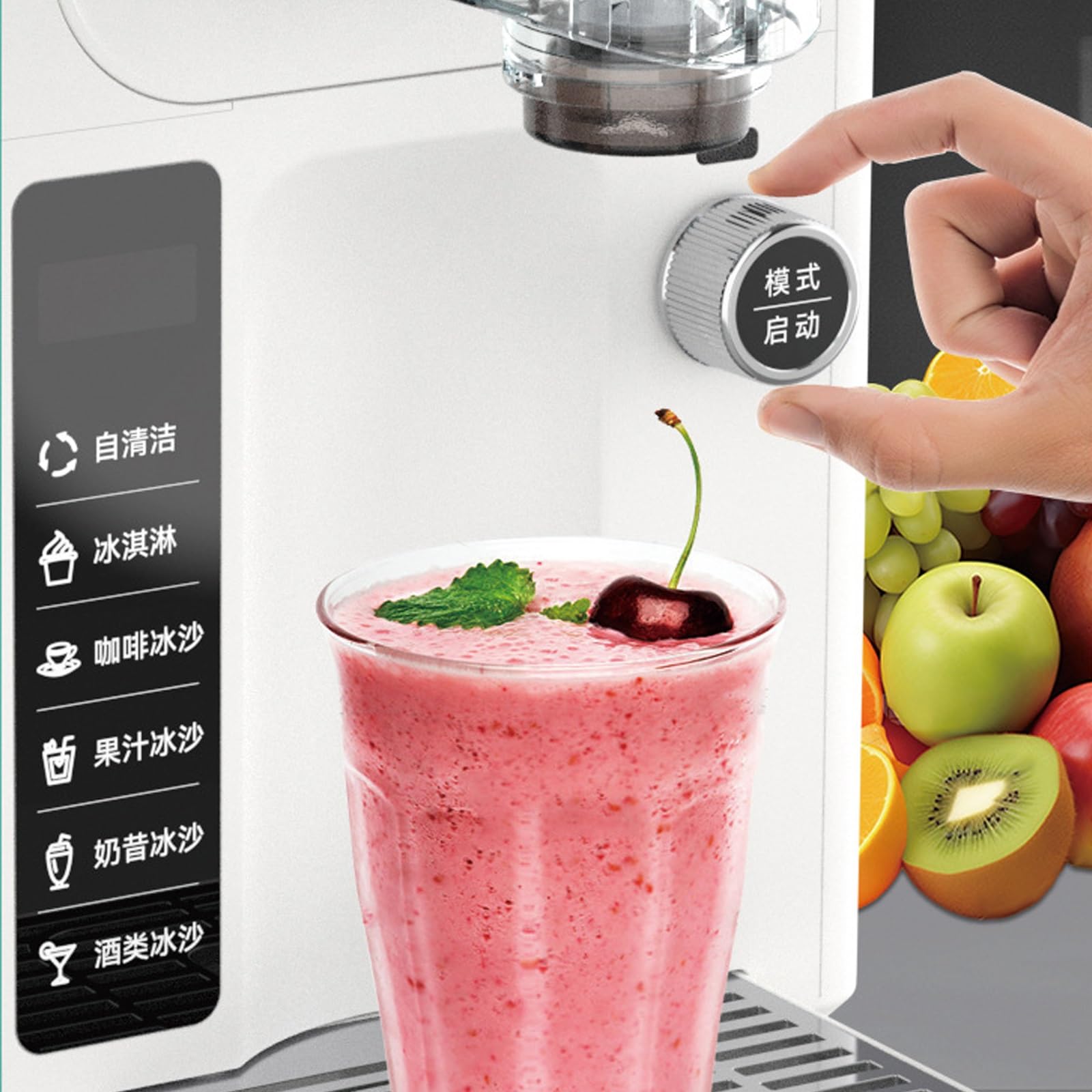 Maszyna do slushy i lodów 2-w-1 do domu, 15 min, duża pojemność 2L