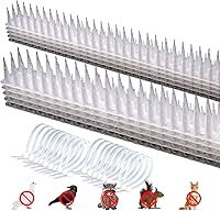 Vista 1 de Paquete de 12 palomas para pájaros para exteriores con 20 bridas para cables, picos disuasorios de pájaros para palomas y otras aves pequeñas, picos