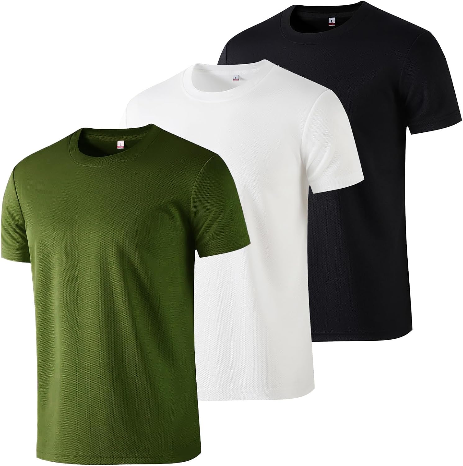 3 Pack Mens T Shirts,T Shirts for Men Pack with 1 Black &1 White,Soft Breathable Short Sleeve Tees for Gym