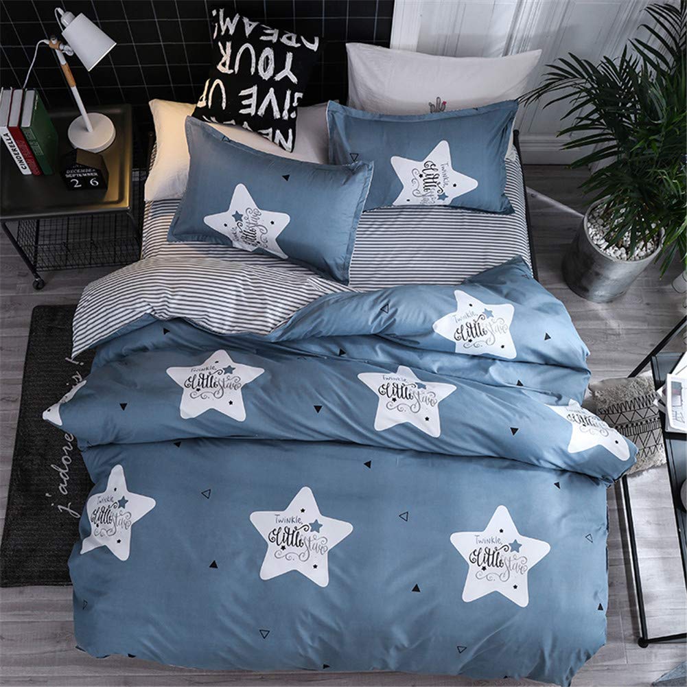 Housse de couette microfibre 200x230cm Bonne étoile avec draps et taies DOTBUY