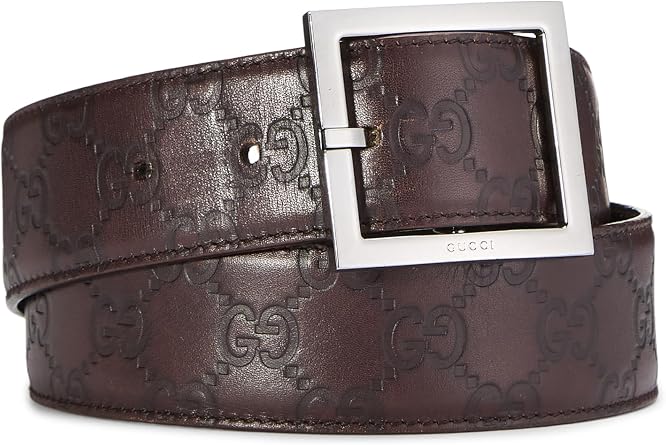 Pre-loved Brown Guccissima Leather Belt 80, Brown