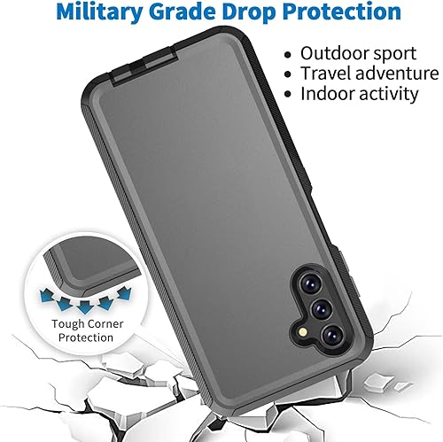 Miniatura 6 de Funda para Samsung Galaxy A13 5G (no para A13 4G), funda de teléfono Bisbkrar grado militar 3 en 1 a prueba de golpes, resistente cubierta de