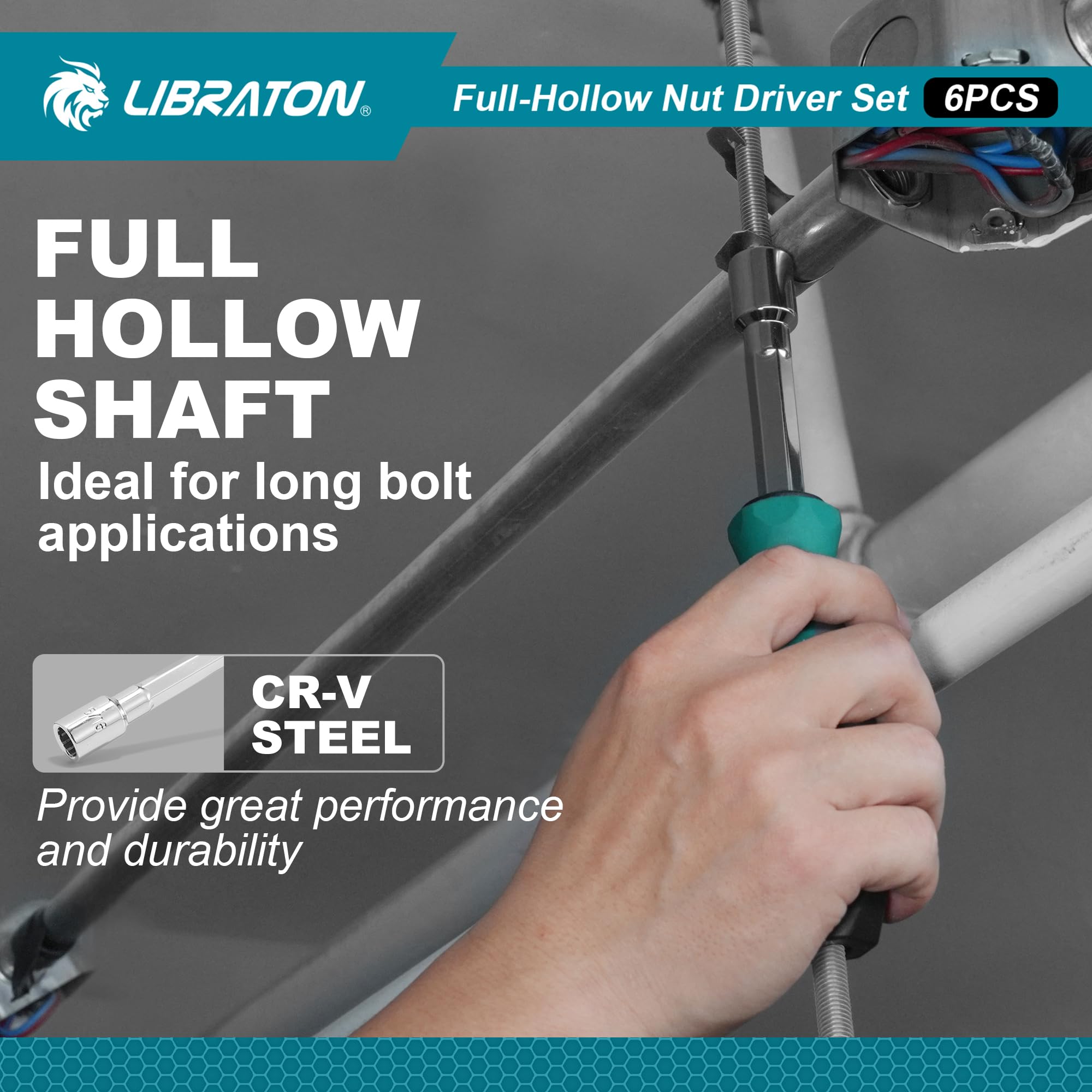 LIBRATON Nut Driver Set - Magnetic & Full-Hollow -2 LIBRATON Nut Driver Set - Magnetic & Full-Hollow -2