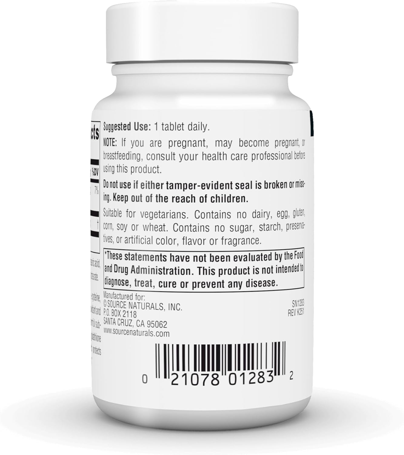 Source Naturals Reduced Glutathione, Antioxidant for Liver Support*, 250mg - 60 Tablets