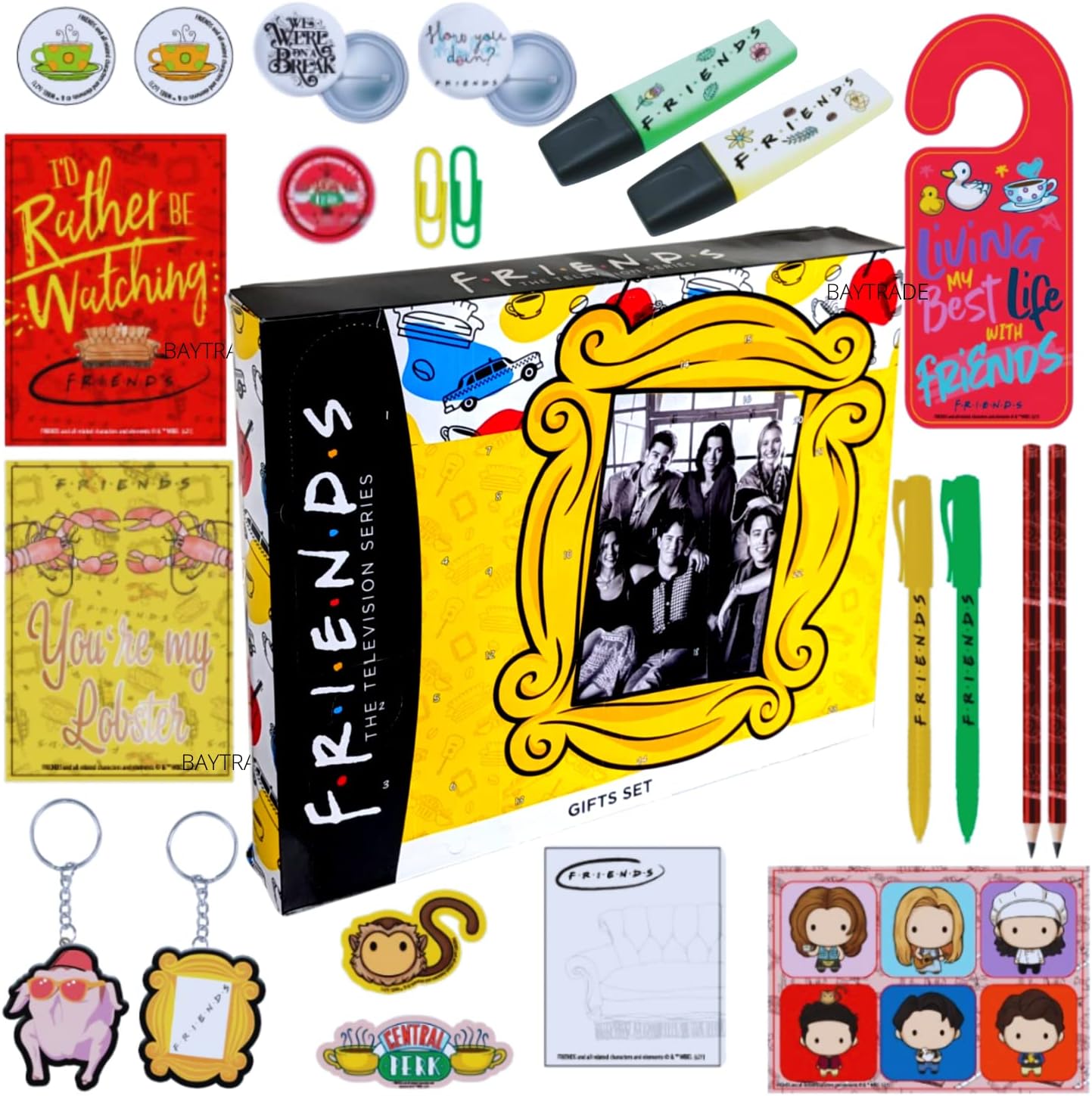 Friends advent calendar 2022 Stationery gifts for women Kids Boys Girls Teens Adult Men - Central Perk Friends Merchandise TV show gifts - Stationary advent calendar 2022
