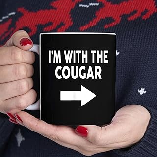 I'm with The Cougar Halloween Cougar Shirts Cougar BlackMug, Tea Mug, Tea Cup, Coffee Cup