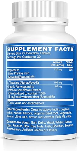 Miniatura 2 de Vital Rise Masticables de magnesio calmante para adultos, suplemento de magnesio, ashwagandha y L-teanina para el estrés, el estado de ánimo y la