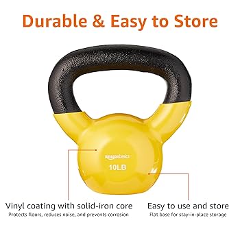 amazon　basics ケトルベル 40LB 青 Amazon Basics Vinyl Kettlebell, 18.1 Kilograms, Light Blue