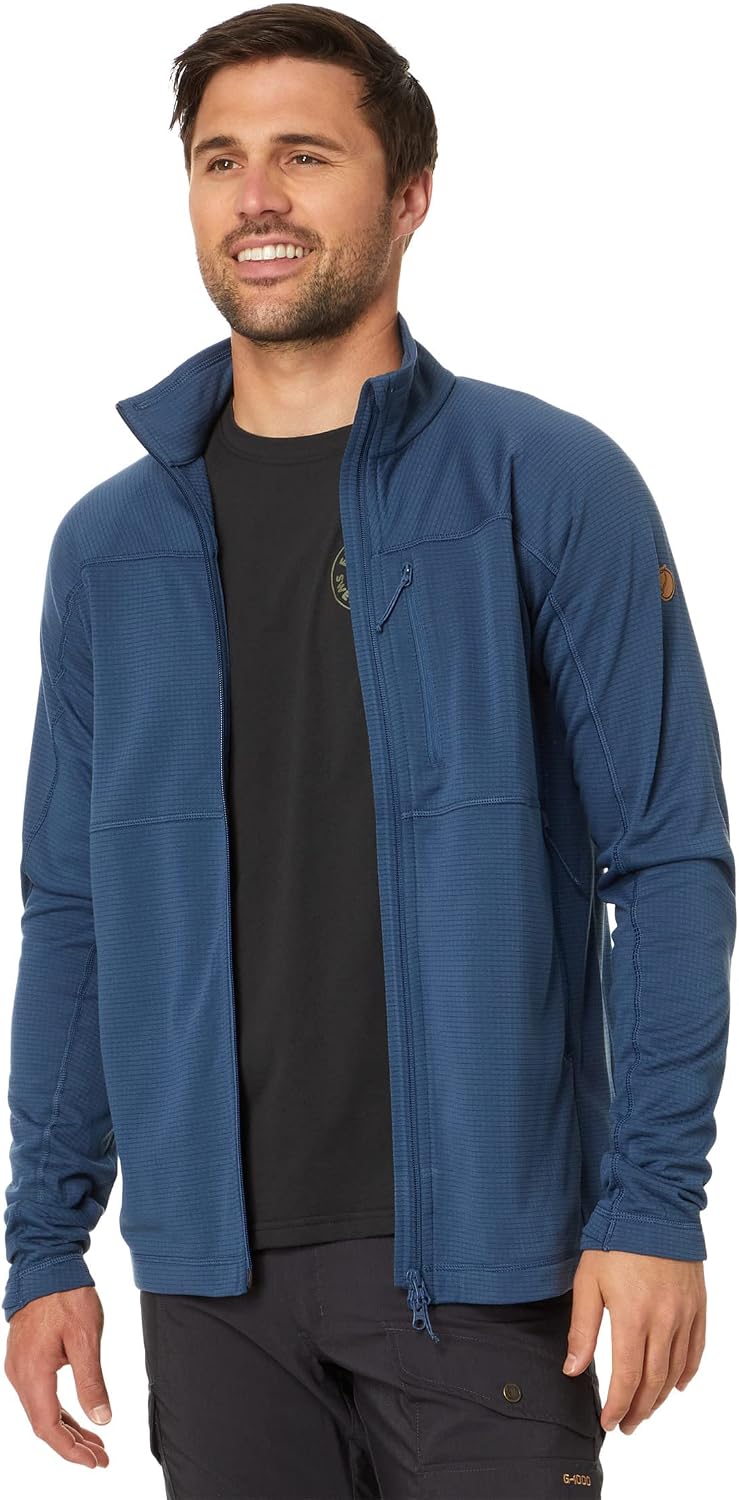 Fjällräven Abisko Lite Men's Fleece Jacket - Breathable, Comfortable, Lightweight Fleece Warmth - Hiking, Trekking