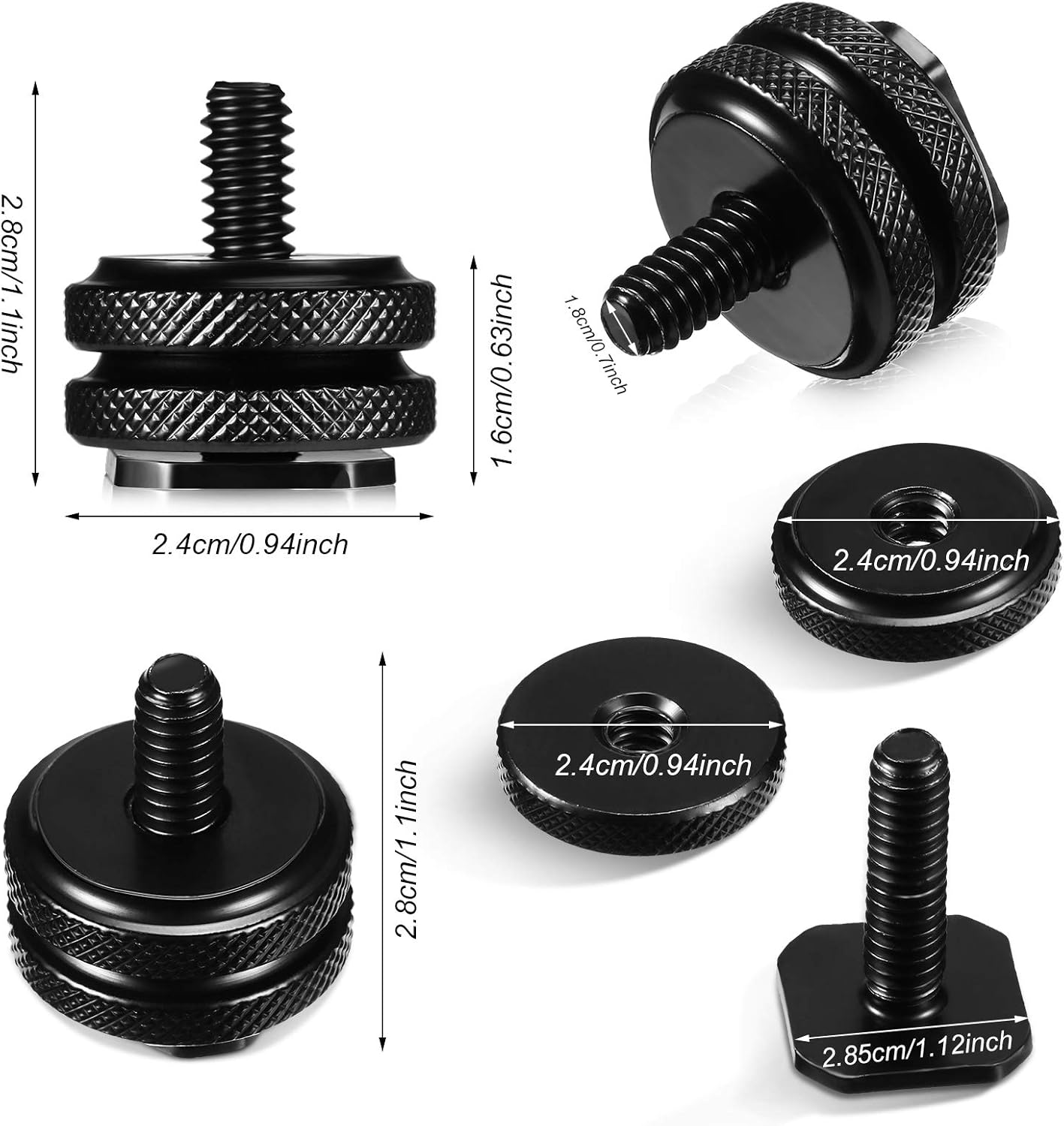 Cheap 8 Pieces 1/4 Inch Cold Shoe Mount Adapter and Hot Shoe Flash Stand Adapter Kit for DSLR Camera Rig, Camera Flash Shoe Mounts for Tripod Limited 8 Pieces 1/4 Inch Cold Shoe Mount Adapter and Hot Shoe Flash Stand Adapter Kit for DSLR Camera Rig, Camera Flash Shoe Mounts for Tripod