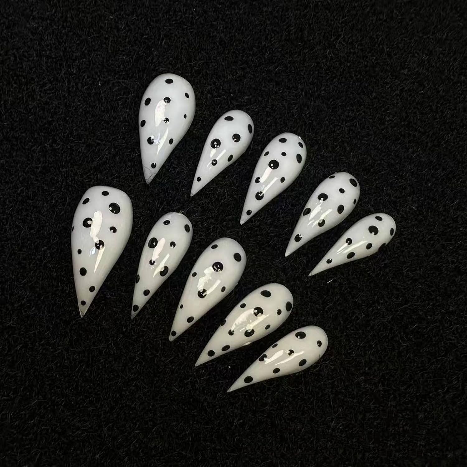 Handmade Press on Nails Almond Medium Shaped Fake Nails Luxury 3D Rhinestone Flower Hand Made Nails with Designs Muti-Layer Gel Thicked Acrylic Nails for Women (Size M)