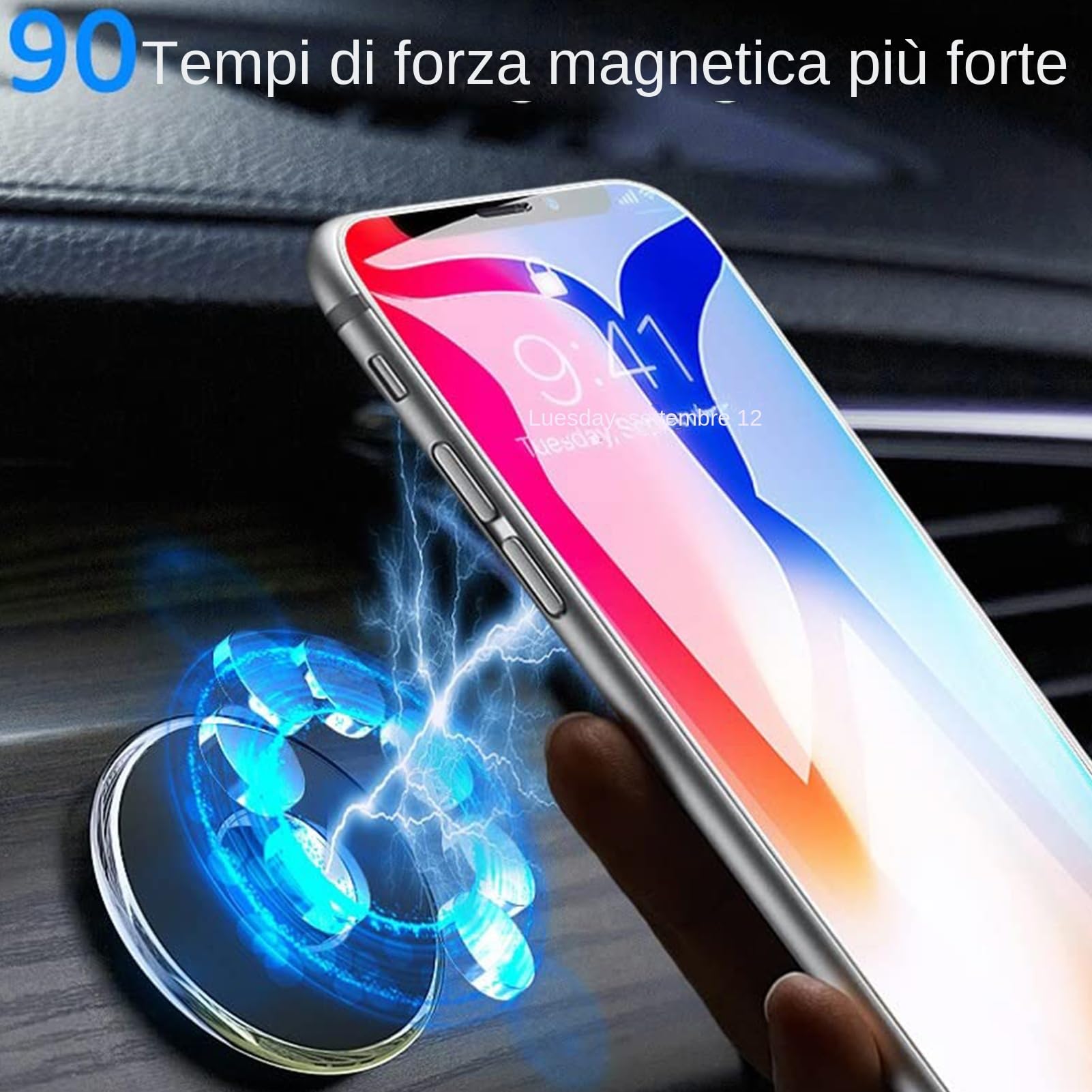 Generico Supporto per telefono magnetico per auto, Supporto per cellulare | Supporto per telefono da auto per supporto per telefono da cruscotto per bocchetta 'aria per acces